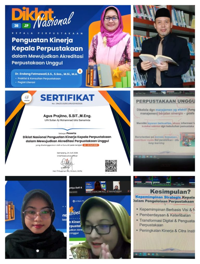 KEPALA UPT PERPUSTAKAAN UINSI SAMARINDA KEMBALI IKUTI DIKLAT NASIONAL TAHUN 2026
